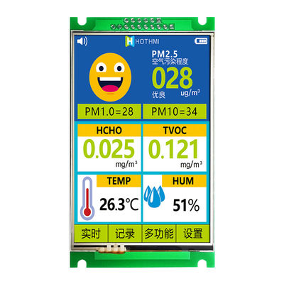 3.5 Inch 320X480 LCD Display UART RS232 Resistive Touch 200cd/m2